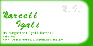 marcell igali business card